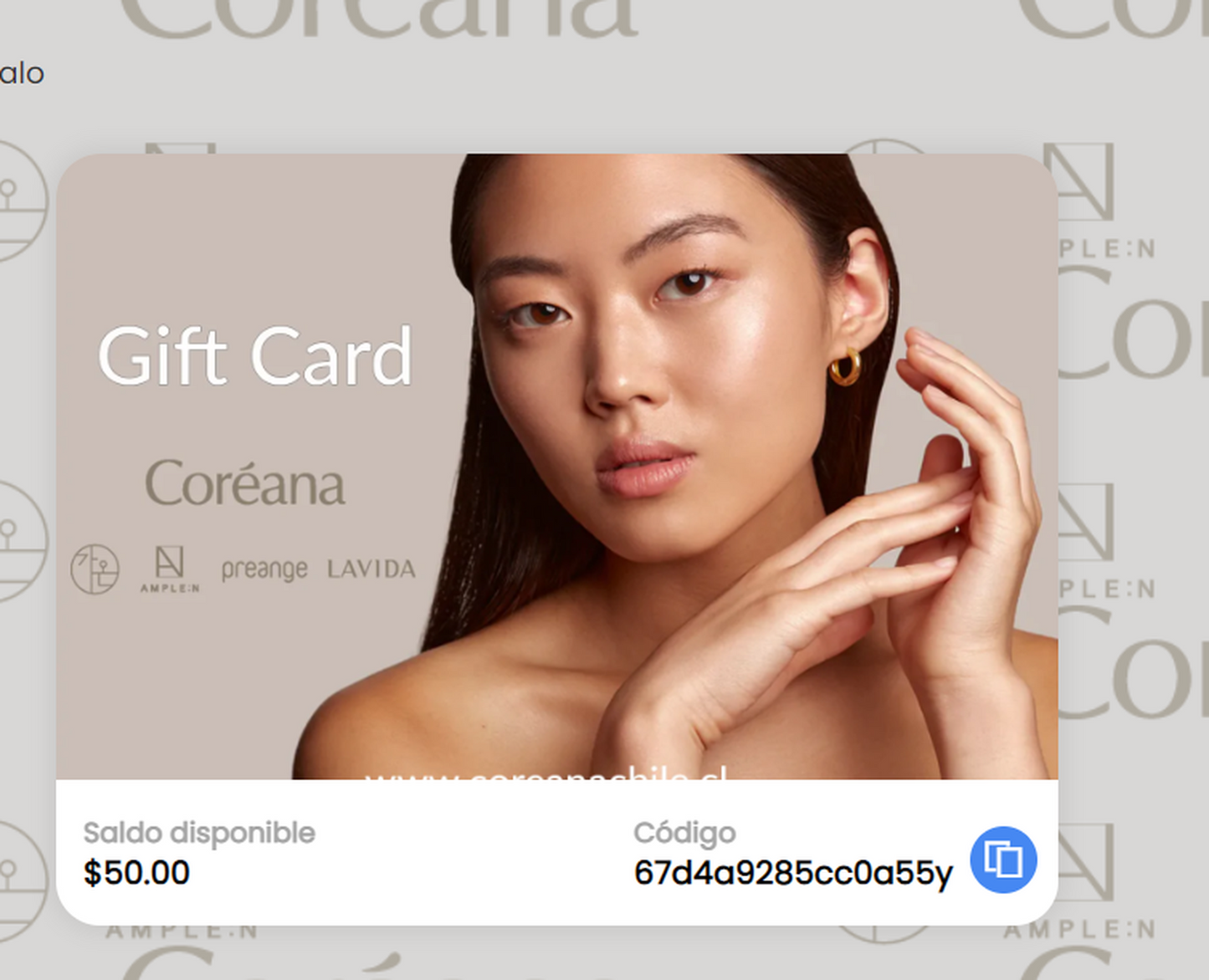 Gift Card- Tarjeta de Regalo