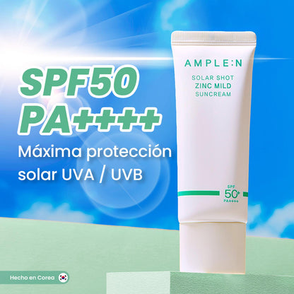 Protector Solar SPF 50PA++++ en Crema Zinc AMPLEN 40ml