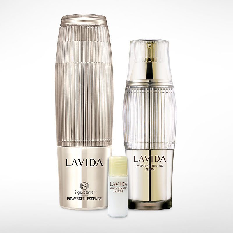 Set Hidratación Antiedad Lavida- Piel Mixta- Esencia + Sérum + Loción Hidratante Mini 5 ml