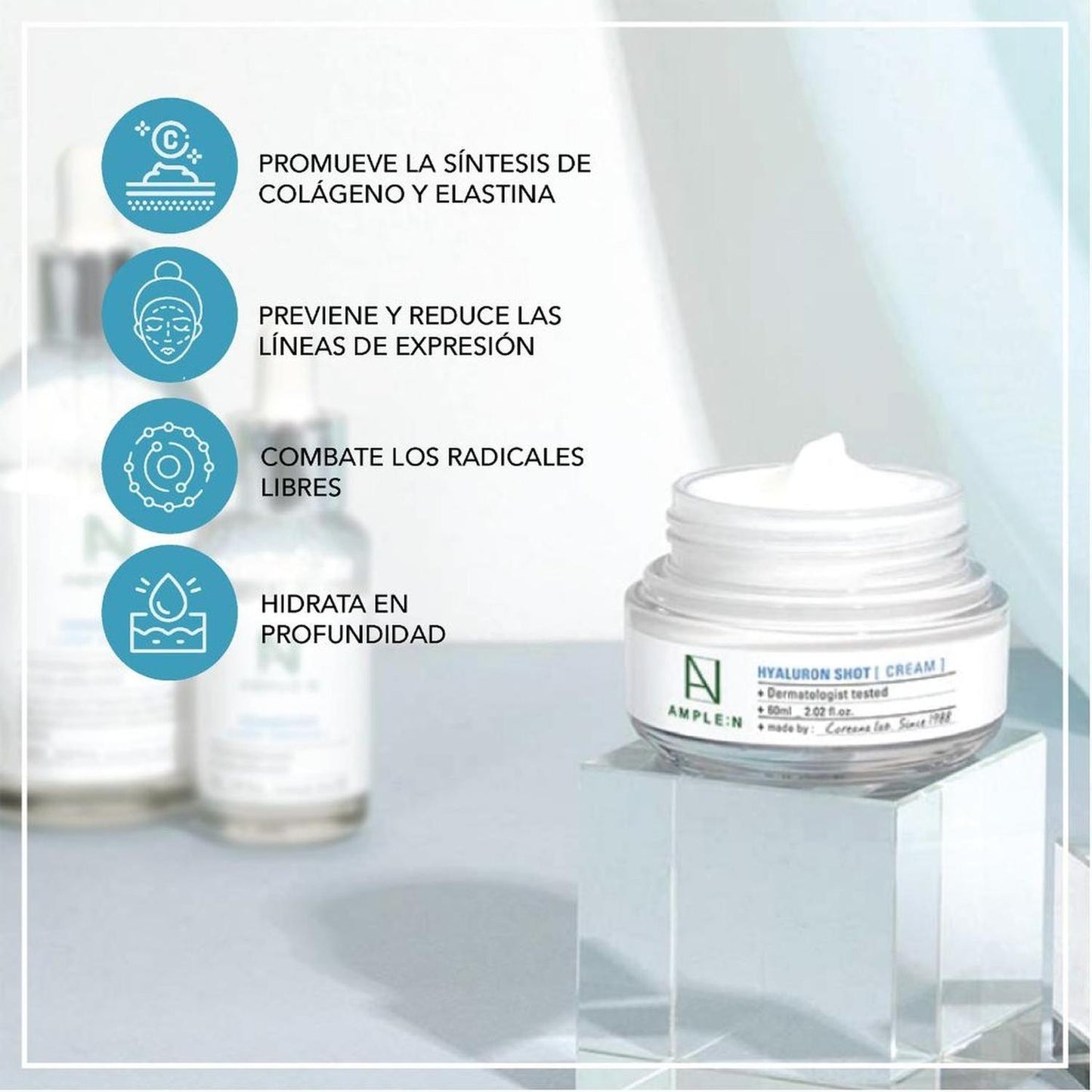 Pack Ácido Hialurónico crema rostro 60 ml + crema contorno de ojos 25 ml