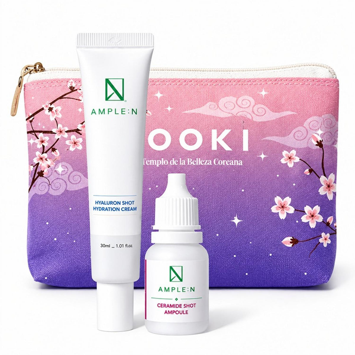 Set AMPLEN Glow Travel Crema AH y Sérum Ceramidas