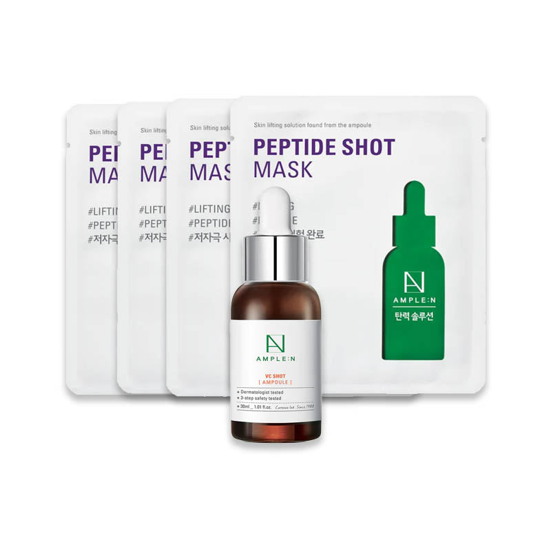 Pack Aclarante- Vit C Serum + Mascarillas x4- AMPLEN