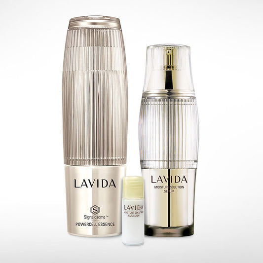 Set Hidratación Antiedad Lavida- Piel Mixta- Esencia + Sérum + Loción Hidratante Mini 5 ml