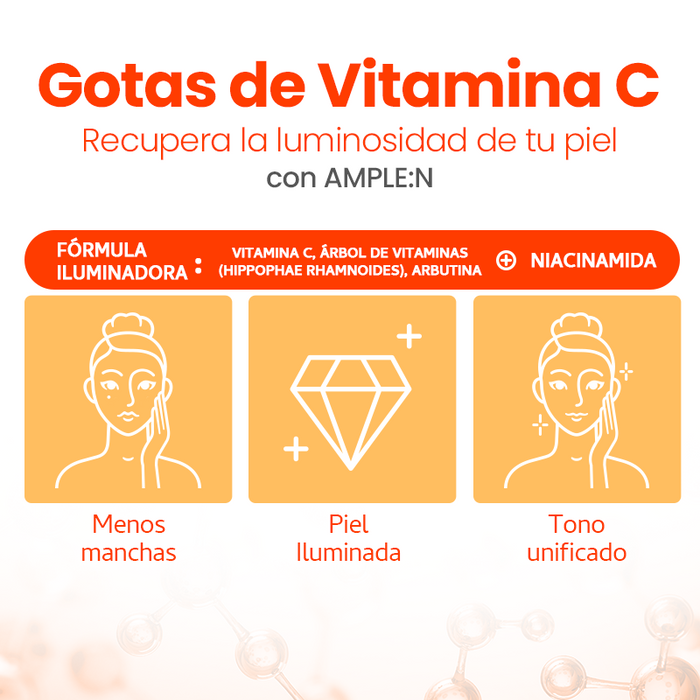 Pack Aclarante- Vit C Serum + Mascarillas x4- AMPLEN