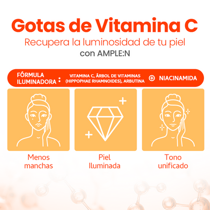 Pack Aclarante- Vit C Serum + Mascarillas x4- AMPLEN